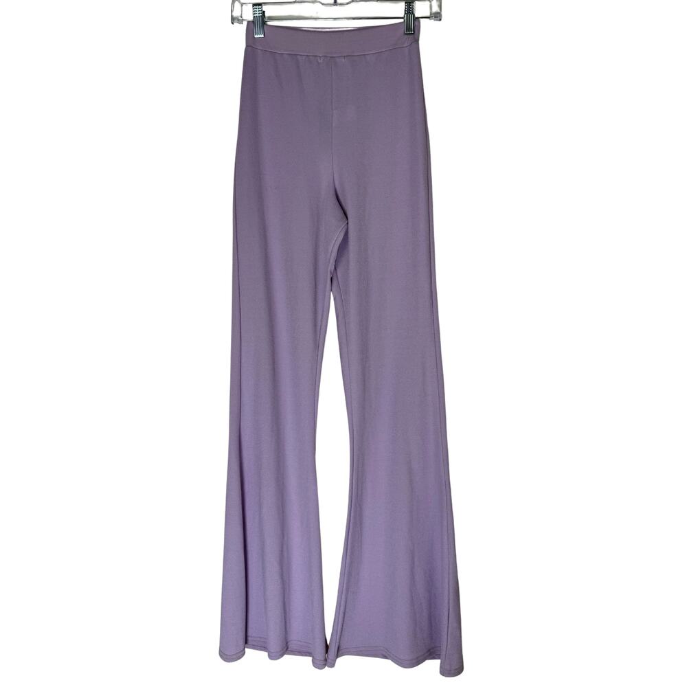NWT Nasty Gal Lavender Purple Lightweight Textured Elastic Waist Pants Size 0